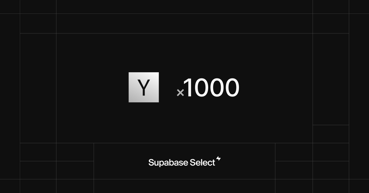 1000 Y Combinator Founders Choose Supabase
